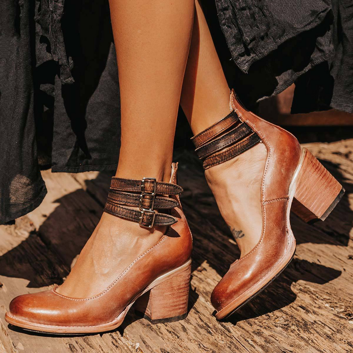 Verona™ |  Vintage Ankle Strap Sandal Heels