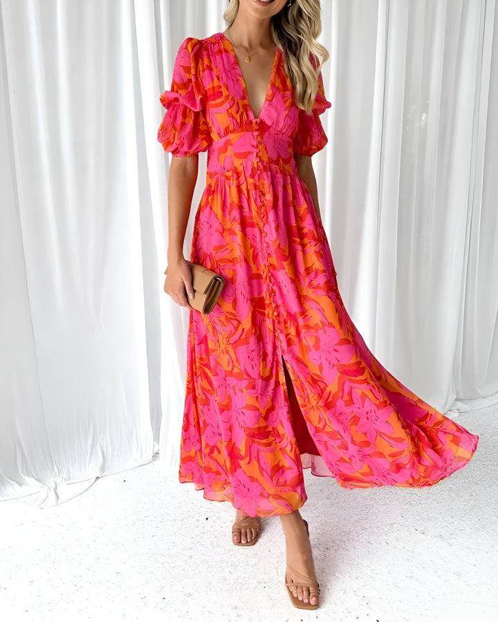 Fiona™ |  Sunset Bloom Maxi Dress