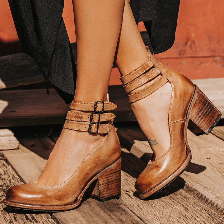 Verona™ |  Vintage Ankle Strap Sandal Heels