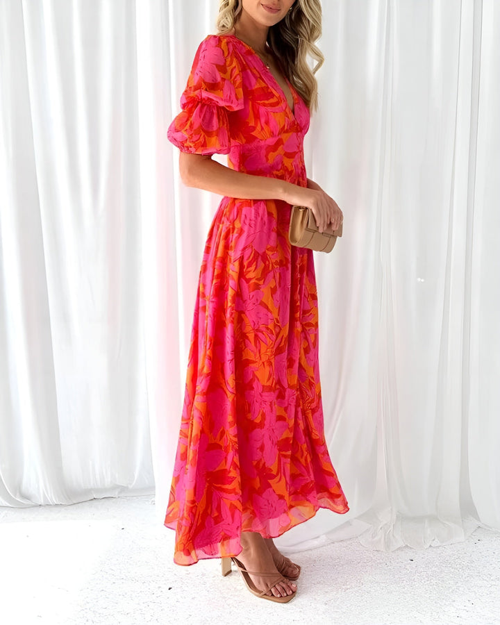 Fiona™ |  Sunset Bloom Maxi Dress