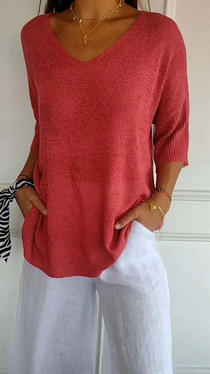 Anna | Soft V-Neck Top