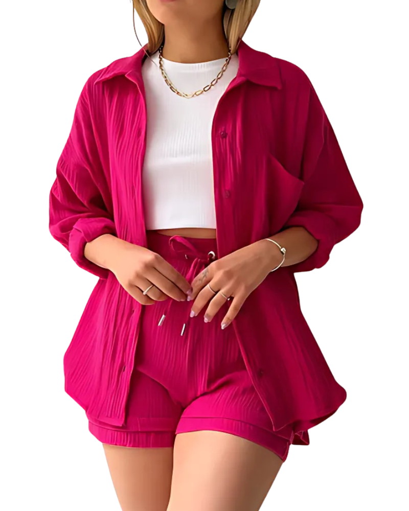 Maylee | Button-Up Shorts Set