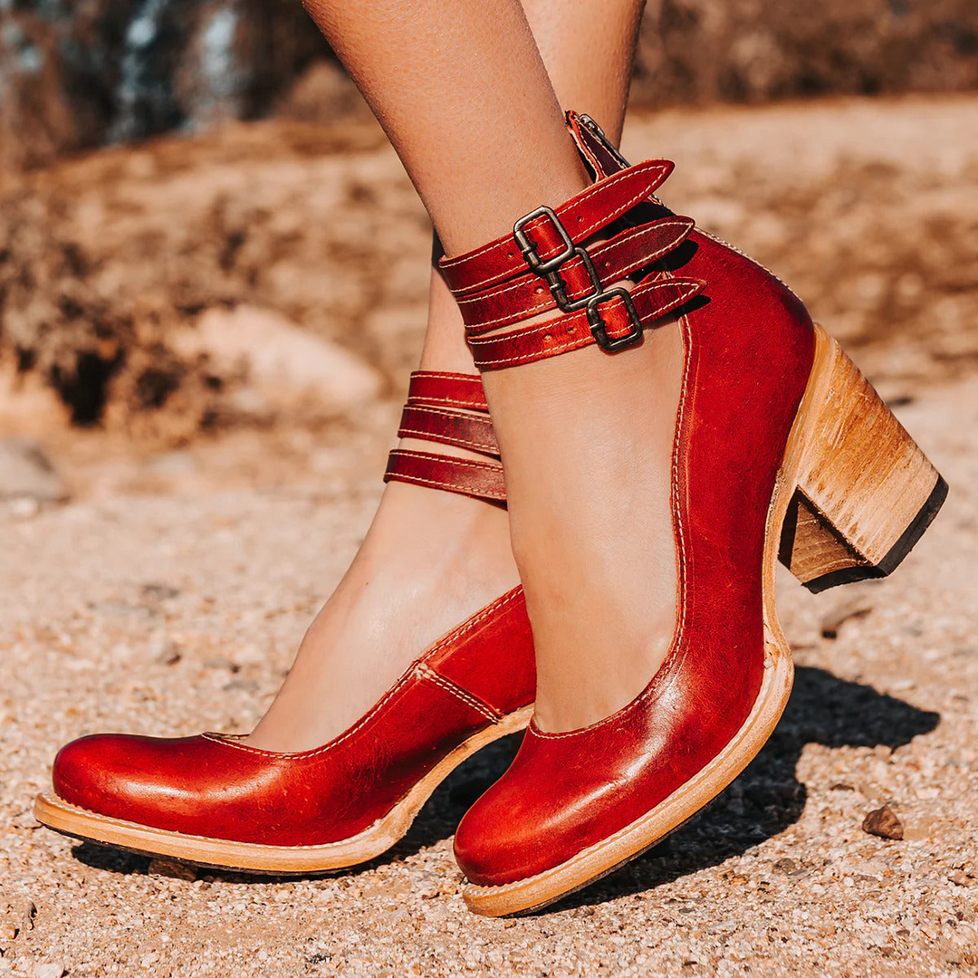 Verona™ |  Vintage Ankle Strap Sandal Heels