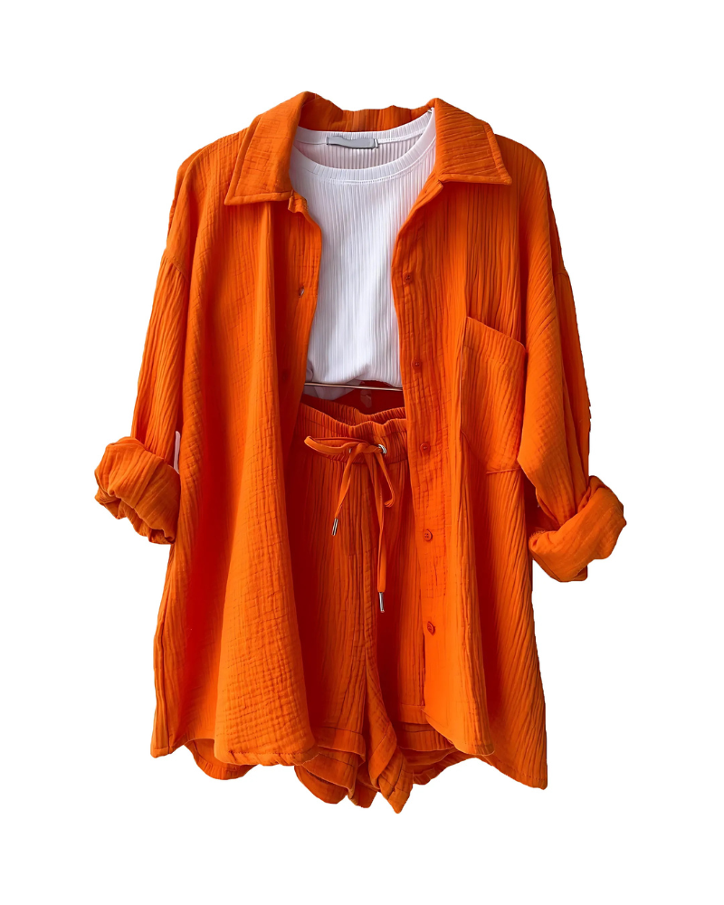 Maylee | Button-Up Shorts Set