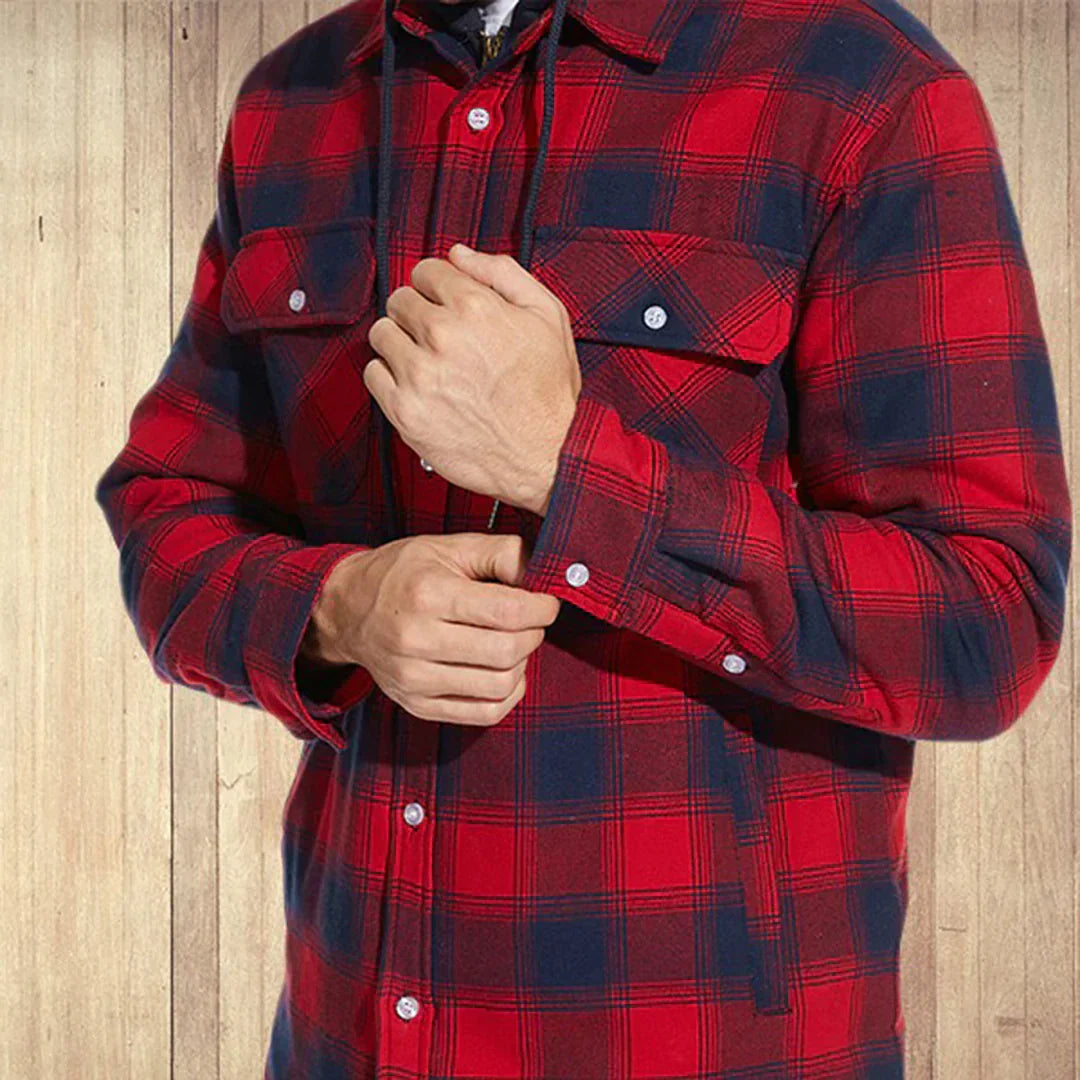 Florian - Men's Plaid Hooded Jacket