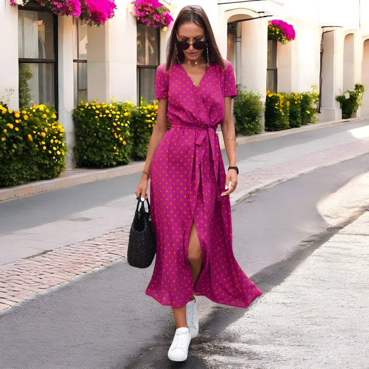 Delaney | Stylish Floral Print Wrap Dress