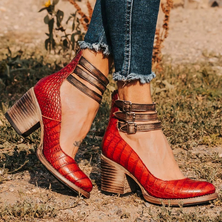 Verona™ |  Vintage Ankle Strap Sandal Heels