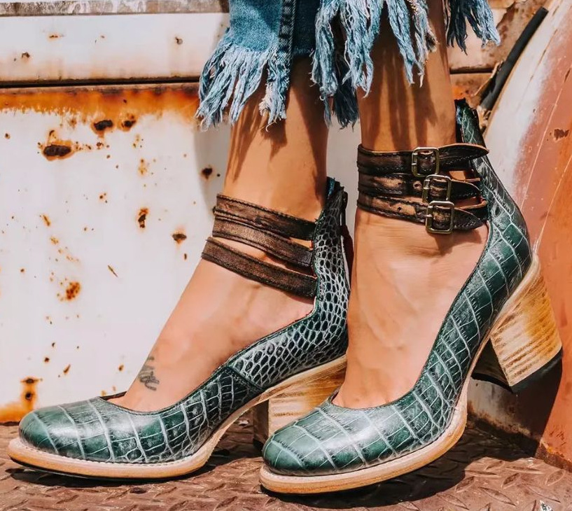 Verona™ |  Vintage Ankle Strap Sandal Heels